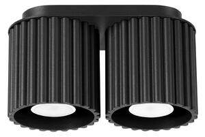 Sollux SL.1785 - Bodové svietidlo AURA 2xGU10/10W/230V čierne