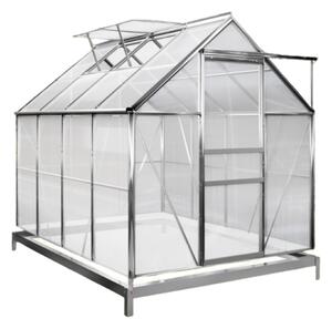 Záhradný skleník z polykarbonátu so základňou M4, 250x190x195cm, transparentná Gardebruk