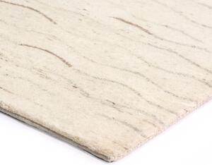 Jemne pásikavý koberec z vlny Ronja 1404 weiss 0,70 x 1,40 m