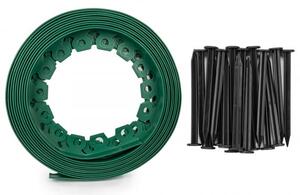 Bradas Plastový obrubník 40mm 10m s kolíkmi Green EASY BORDER