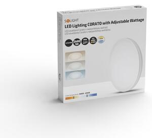 SOLIGHT LED osvetlenie CORATO, nastaviteľný príkon 12-18-24W, CCT, max. 2400lm, IP54