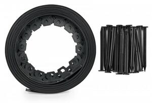 Bradas Plastový obrubník 40mm 10m s kolíkmi Black EASY BORDER