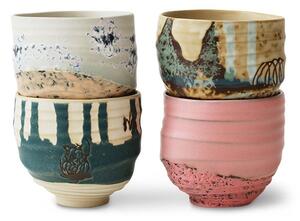 Sada 4ks umeleckých keramických hrnčekov na kávu Artist Ceramics – 8*8*7,5 cm/ 250ml - HKLIVING