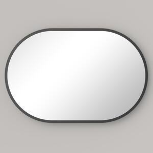 CERANO - Kúpeľňové zrkadlo Bano, kovový rám - čierna matná - 100x55 cm