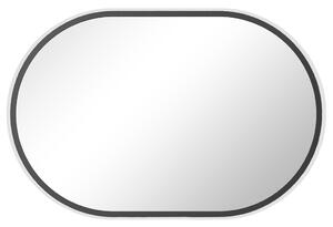 CERANO - Kúpeľňové zrkadlo Bano, kovový rám - čierna matná - 60x40 cm