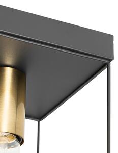 Minimalistické stropné svietidlo čierne so zlatým 3-svetlom - Kodi