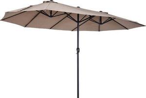 Outsunny slnečník s kľukou Záhradný slnečník Dvojitý trhový slnečník 460 x 270 cm 84D-031V01-1