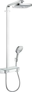 Sprchový systém Hansgrohe Raindance Select E na stěnu s termostatickou batériou chróm 27126000