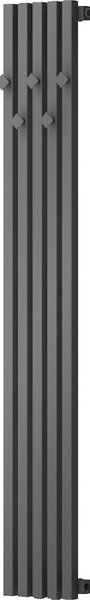 Mexen, Mexen Flux dekoratívny kúpeľňový radiátor 1500 x 240 mm, 450 W, antracit - W127-1500-240-00-66