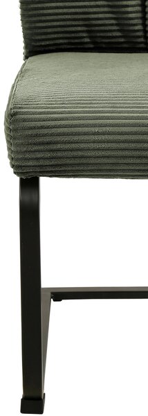 STOLIČKA S PRUŽNÝM PODNOŽÍM, kord, zelená, čierna Carryhome - Stoličky, Online Only