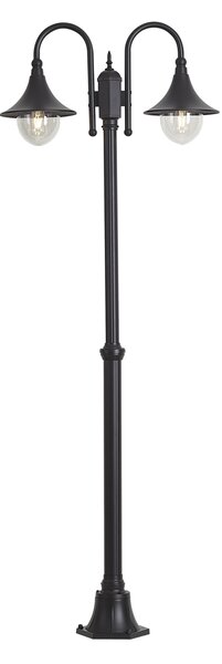 Klasická vonkajšia lampa čierna 200 cm IP44 - Daphne