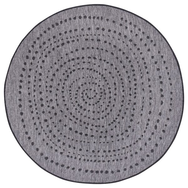 NORTHRUGS - Hanse Home koberce Kusový koberec Twin-Wendeteppiche 105418 Night Silver kruh - 140x140 (priemer) kruh