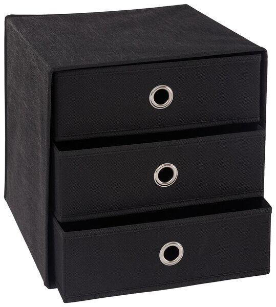 SKLADACÍ BOX, kov, textil, kartón, 32/32/31,5 cm Carryhome - Úložné boxy & dekoračné boxy