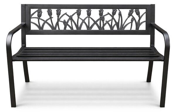 Ak furniture Záhradná lavička LISSA čierna
