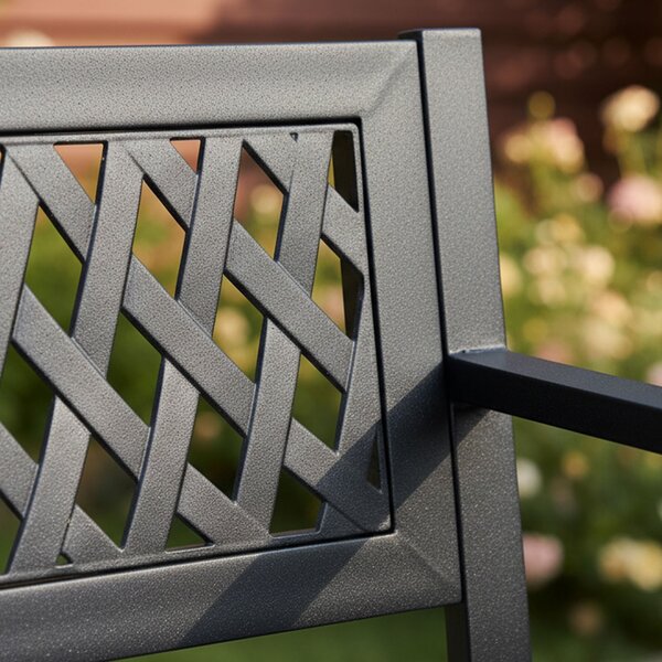Ak furniture Záhradná lavička KALIA čierna