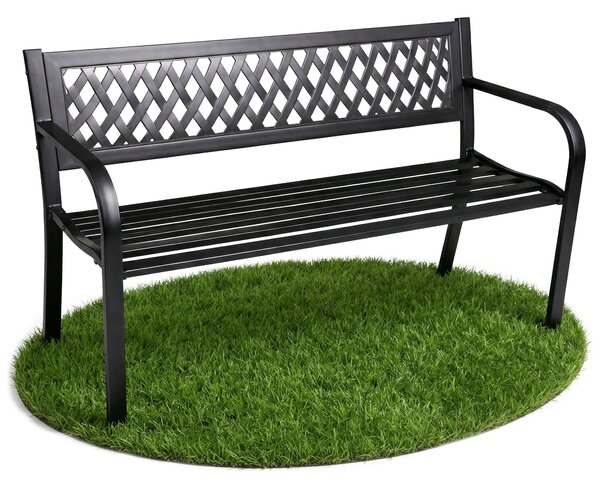 Ak furniture Záhradná lavička KALIA čierna
