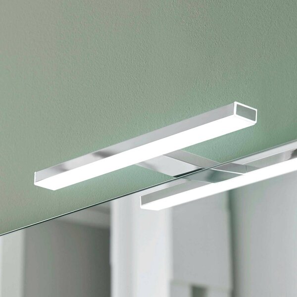 Esther 2 LED zrkadlové svetlo, chróm, 28 cm, Chrómová / strieborná, Kúpeľňa, Plast, Moderný, Nábytkové svetlo bodové