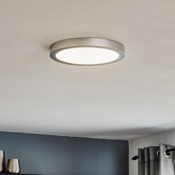 Paulmann Abia LED panel Ø 30 cm 2 700K chróm matná, Hliník / sivá / zinok, Obývacia izba / jedáleň, Plast, Moderný, Závesné svietidlo