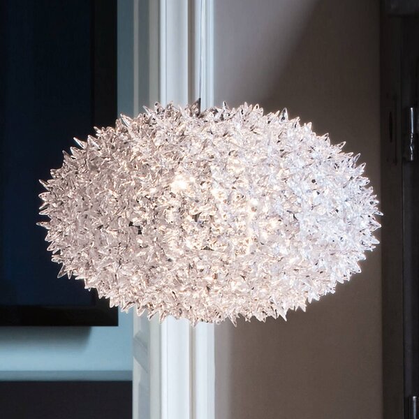 Kartell Bloom S1 závesné LED svetlo G9, priehľadná, Jasné / priehľadné, Obývacia izba / jedáleň, Plast, Dizajn, Závesné svietidlo