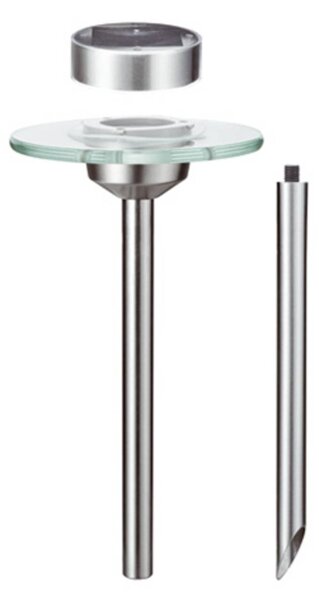 Paulmann Ufo solárne LED svietidlo hrotom do zeme, Hliník / sivá / zinok, Nehrdzavejúca oceľ, Moderný, Solárne svietidlá