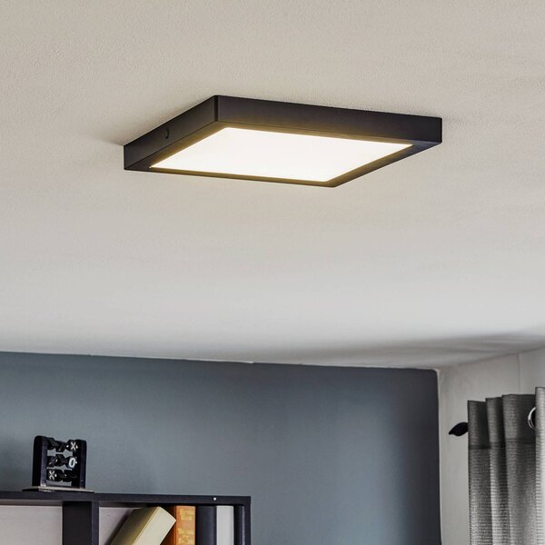 Paulmann Abia LED panel 30x30 cm 2 700K čierna, Čierna, Obývacia izba / jedáleň, Plast, Moderný, Stropné svetlo