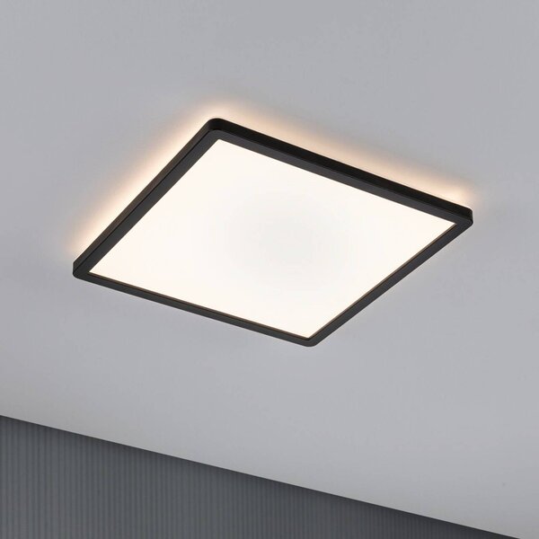 Paulmann Atria Shine Panel on/off čierny 830 29x29, Čierna, Obývacia izba / jedáleň, Plast, Moderný, Stropné svetlo