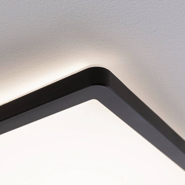 Paulmann Atria Shine Panel on/off čierny 830 29x29, Čierna, Obývacia izba / jedáleň, Plast, Moderný, Stropné svetlo