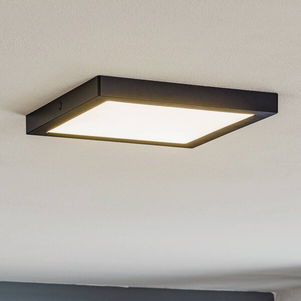 Paulmann Abia LED panel 30x30 cm 2 700K čierna, Čierna, Obývacia izba / jedáleň, Plast, Moderný, Stropné svetlo