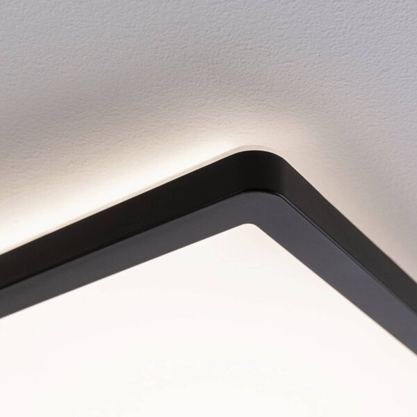 Paulmann Atria Shine panel 3-step čierna 830 42x42, Čierna, Obývacia izba / jedáleň, Plast, Moderný, Stropné svetlo