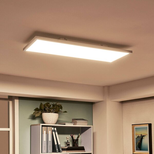 Arcchio LED panel Philia, 80 cm x 29,5, Biela / opálová, Obývacia izba / jedáleň, Plast, Moderný, Stropné svetlo