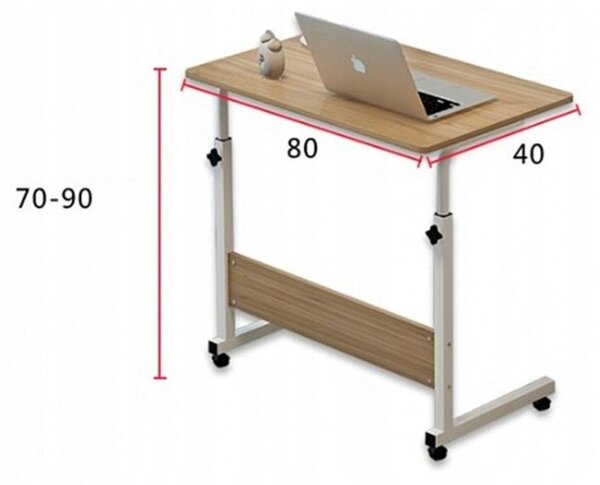 SUPPLIES STL03WZ2 mobilný stôl na notebook, tablet - biely