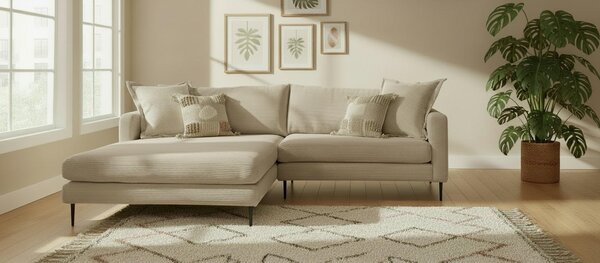 ROHOVÁ SEDAČKA, textil, svetlohnedá P & B - Sedačky, Online Only