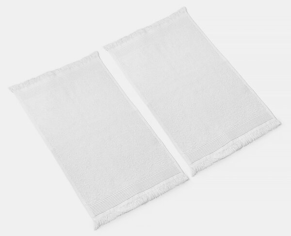 Sinsay - Sada bavlnených uterákov s strapcami 2 pack - biela