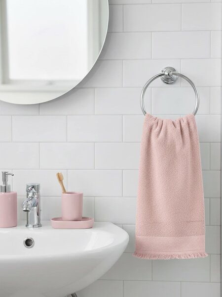 Sinsay - Bavlnený uterák s strapcami - pastelová ružová