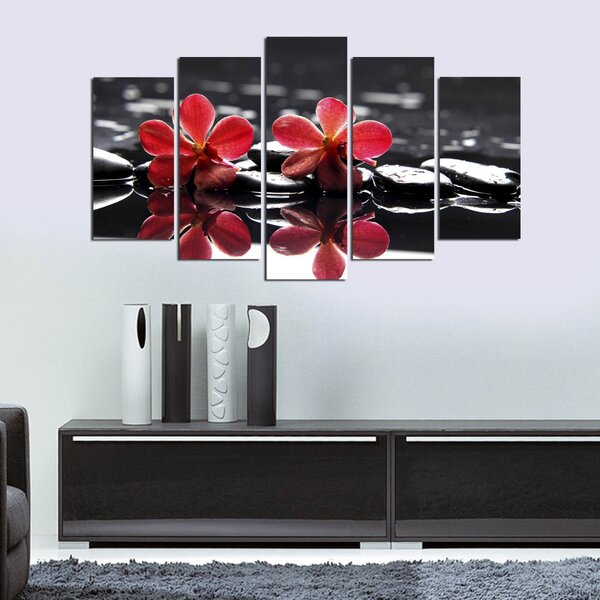 Hanah Home Viacdielny obraz Kvety 110x60 cm