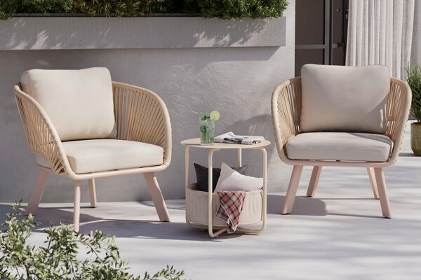 KRESLO NA TERASU, kov, textil Ambia Garden - Záhradné stoličky