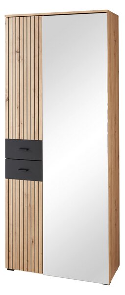 PREDSIEŇOVÝ NÁBYTOK, čierna, dub artisan, 210/202/38 cm Voleo - Online Only drobný nábytok, Online Only