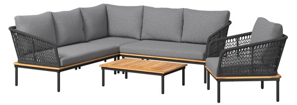 ZÁHRADNÁ ZOSTAVA 5-dielne, drevo, kov, plast, textil Ambia Garden - Série záhradného nábytku
