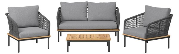 SÚPRAVA ZÁHRADNÉHO NÁBYTKU 4-dielne, drevo, kov, plast, textil Ambia Garden - Série záhradného nábytku