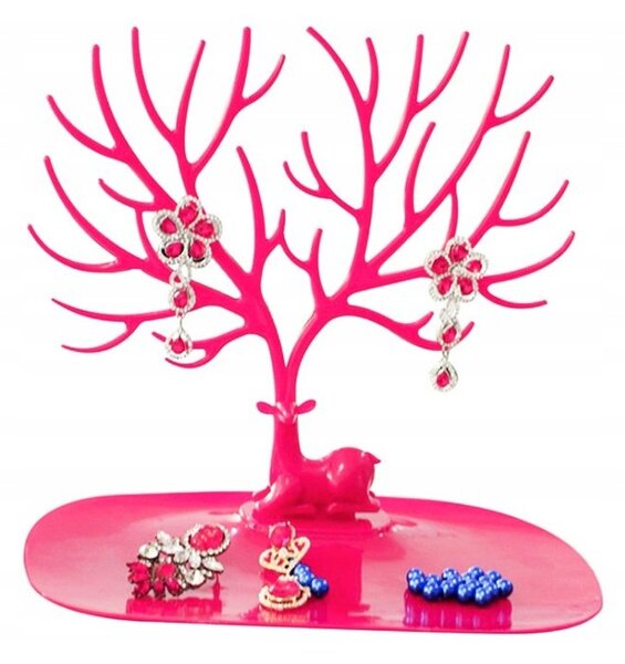 Supplies veľká expozícia šperkov, náhrdelníka na strome-ružová
