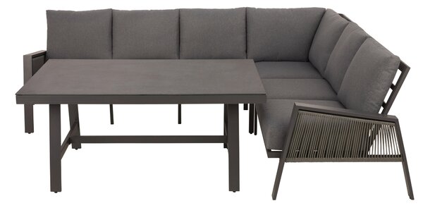 TERASOVÁ SEDACIA SÚPRAVA 4-dielne, kov, plast, textil Amatio - Série záhradného nábytku