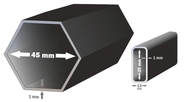 TENTino Nožnicový párty stan 3x3 m STEEL HEXAGON Farba opláštenia: 8A - MODRÁ