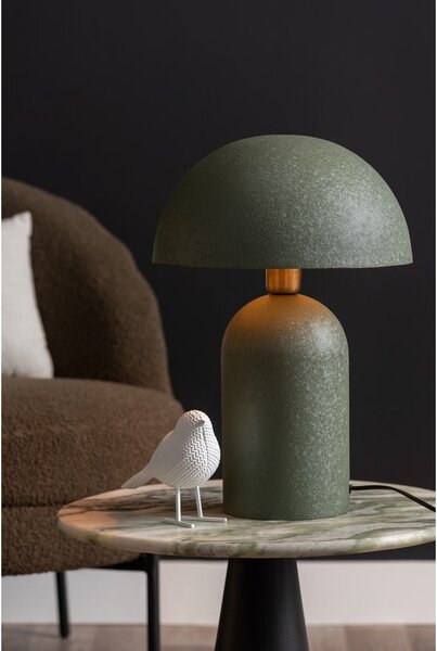 Zelená stolová lampa s kovovým tienidlom (výška 43 cm) Boaz – Leitmotiv