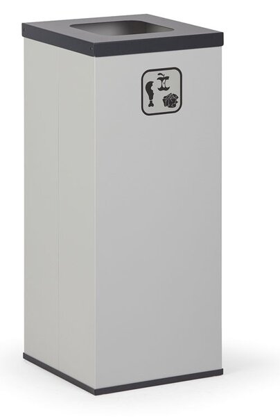 Kôš na triedený odpad 70 L, úchyt na vrece, sivý/čierny