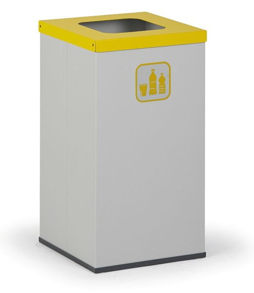 Kôš na triedený odpad 50 L, úchyt na vrece, sivý/žltý