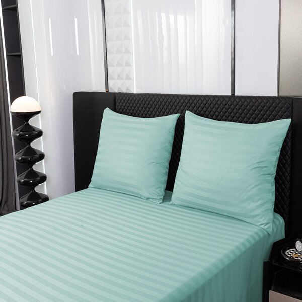 Hotelové obliečky z mikrovlákna JASMINE mentolové - prúžok 2 cm Rozmer obliečky: 70 x 90 cm | 140 x 200 cm