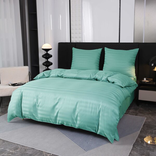 Hotelové obliečky z mikrovlákna JASMINE mentolové - prúžok 2 cm Rozmer obliečky: 70 x 90 cm | 140 x 200 cm