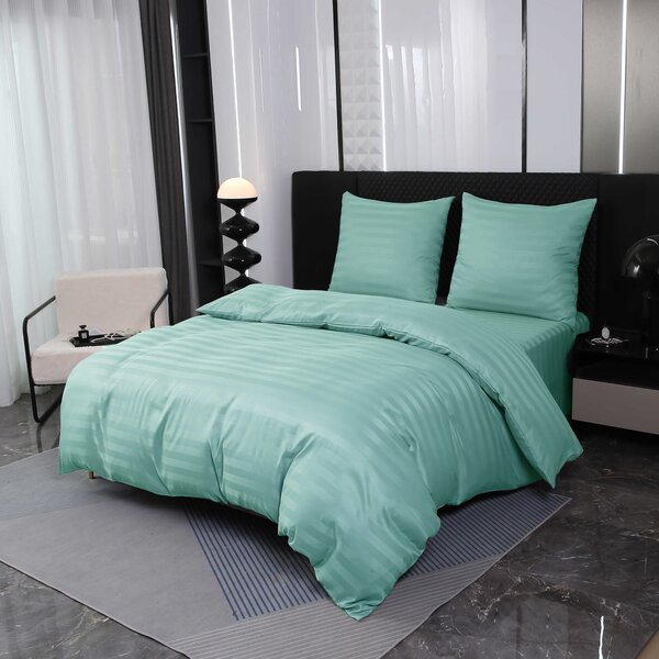 Hotelové obliečky z mikrovlákna JASMINE mentolové - prúžok 2 cm Rozmer obliečky: 70 x 90 cm | 140 x 200 cm