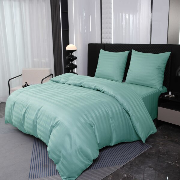 Hotelové obliečky z mikrovlákna JASMINE mentolové - prúžok 2 cm Rozmer obliečky: 70 x 90 cm | 140 x 200 cm