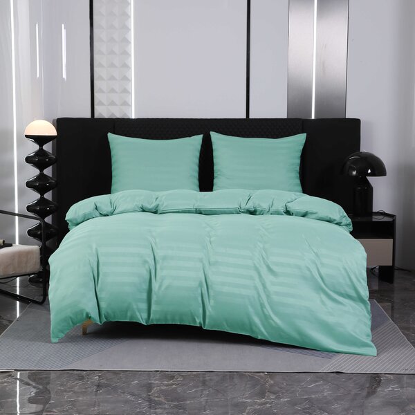 Hotelové obliečky z mikrovlákna JASMINE mentolové - prúžok 2 cm Rozmer obliečky: 70 x 90 cm | 140 x 200 cm